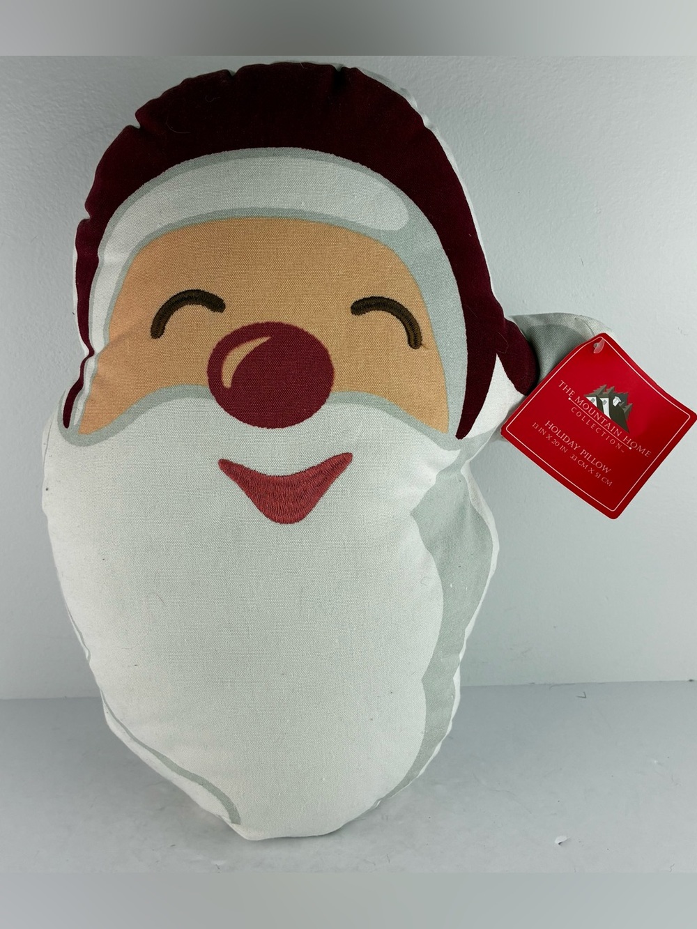 The Mountain Home Collection Santa Smile Pillow - Brand New & So Cute!